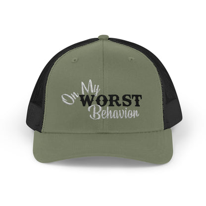 'On My Worst Behavior' - Snapback Trucker Cap