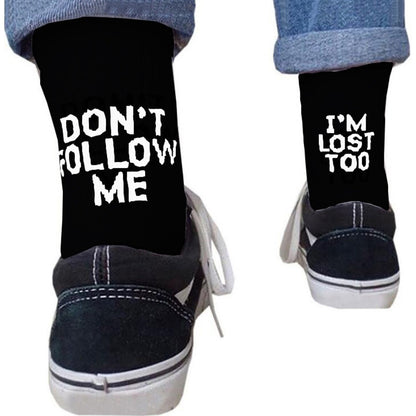 "Don't Follow Me" Socks