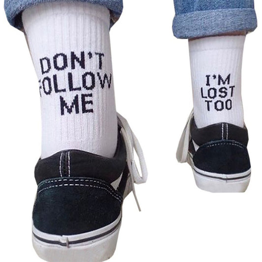 "Don't Follow Me" Socks